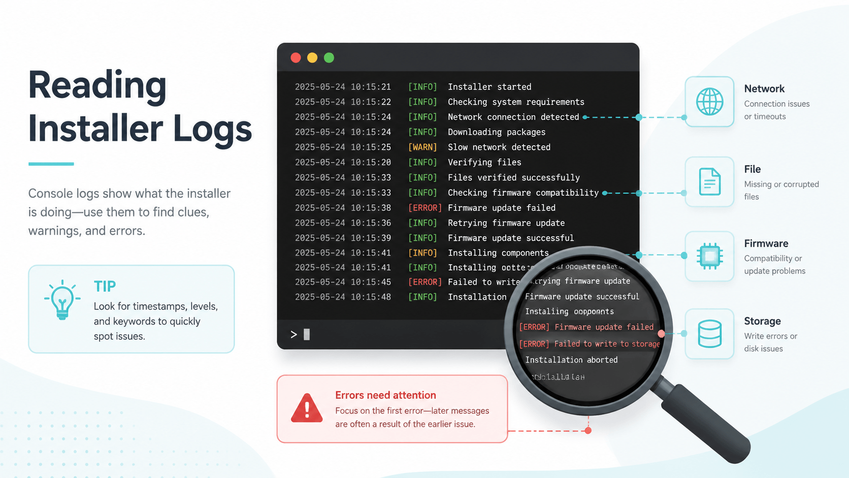 Tinfoil console log troubleshooting image